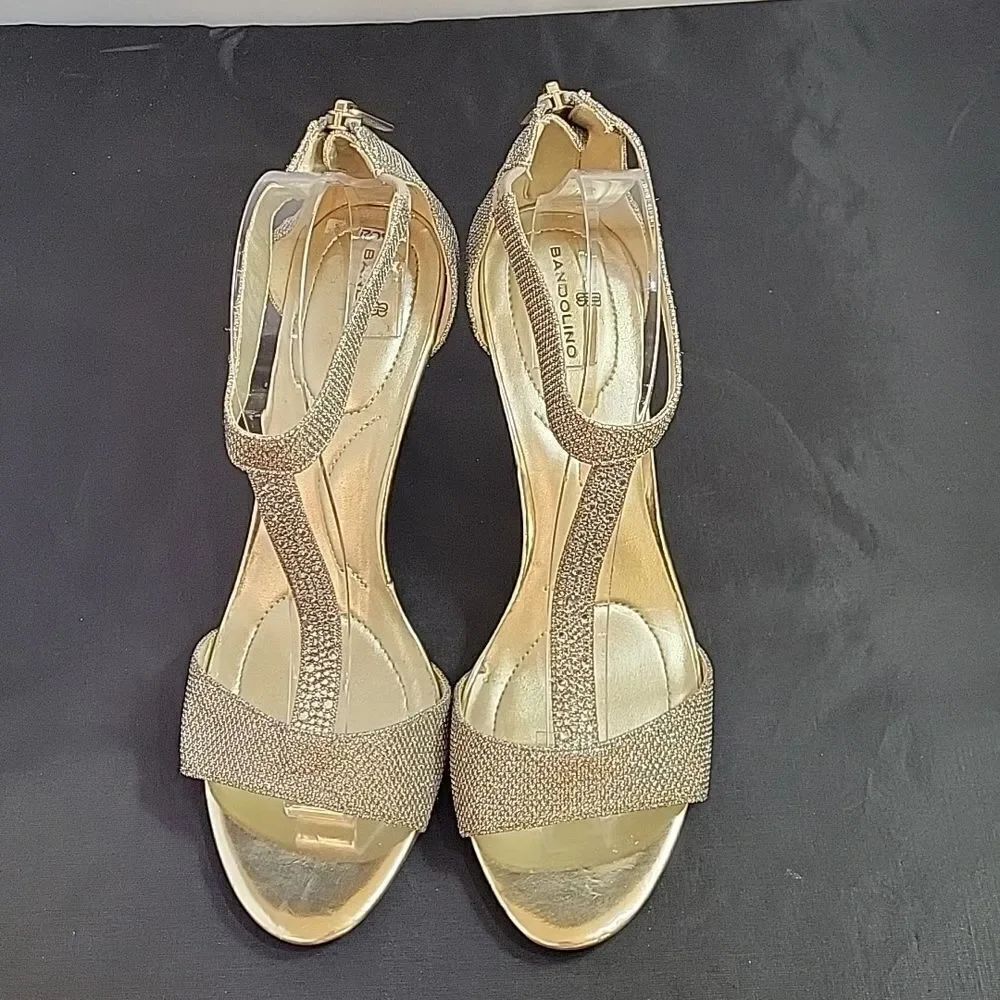BANDOLINO GLITTER-MESH &RHINESTONES ZIPPER CLOSURE SANDAL - Picture 2 of 11